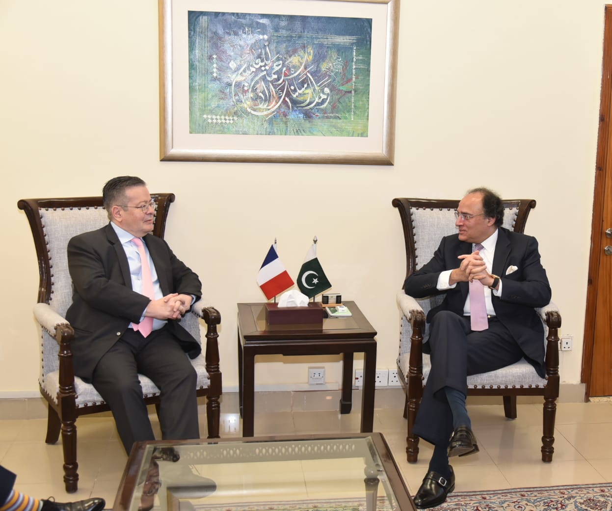 Strengthening Economic Ties: French Ambassador Meets Finance Minister Aurangzeb